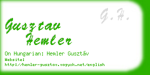 gusztav hemler business card